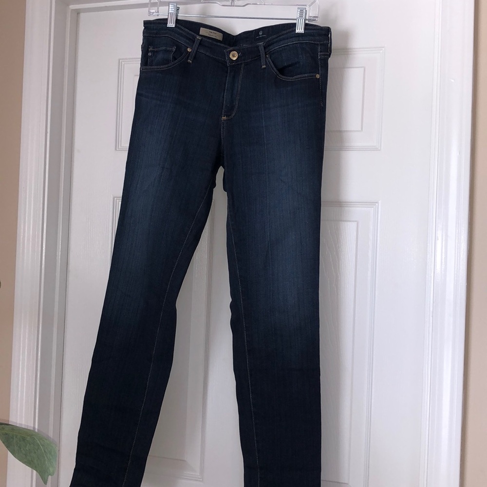 Cigarette leg dark wash jeans